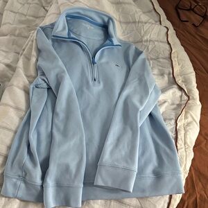 Vineyard Vines Light Blue Quarter-Zip Pullover